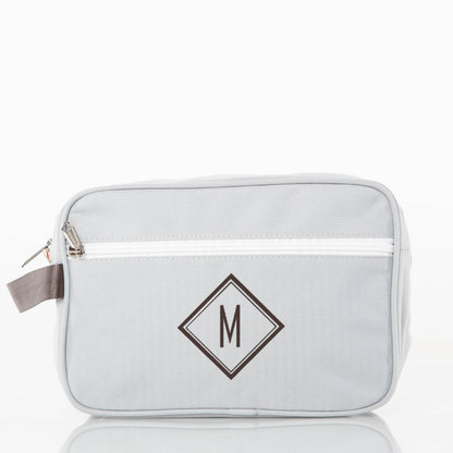 Personalized Motion Travel Kit for Organized Toiletries, Gray personalized front