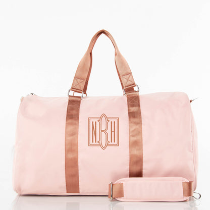 Personalized Motion Weekender Bag for Short Getaways, Blush personalized front