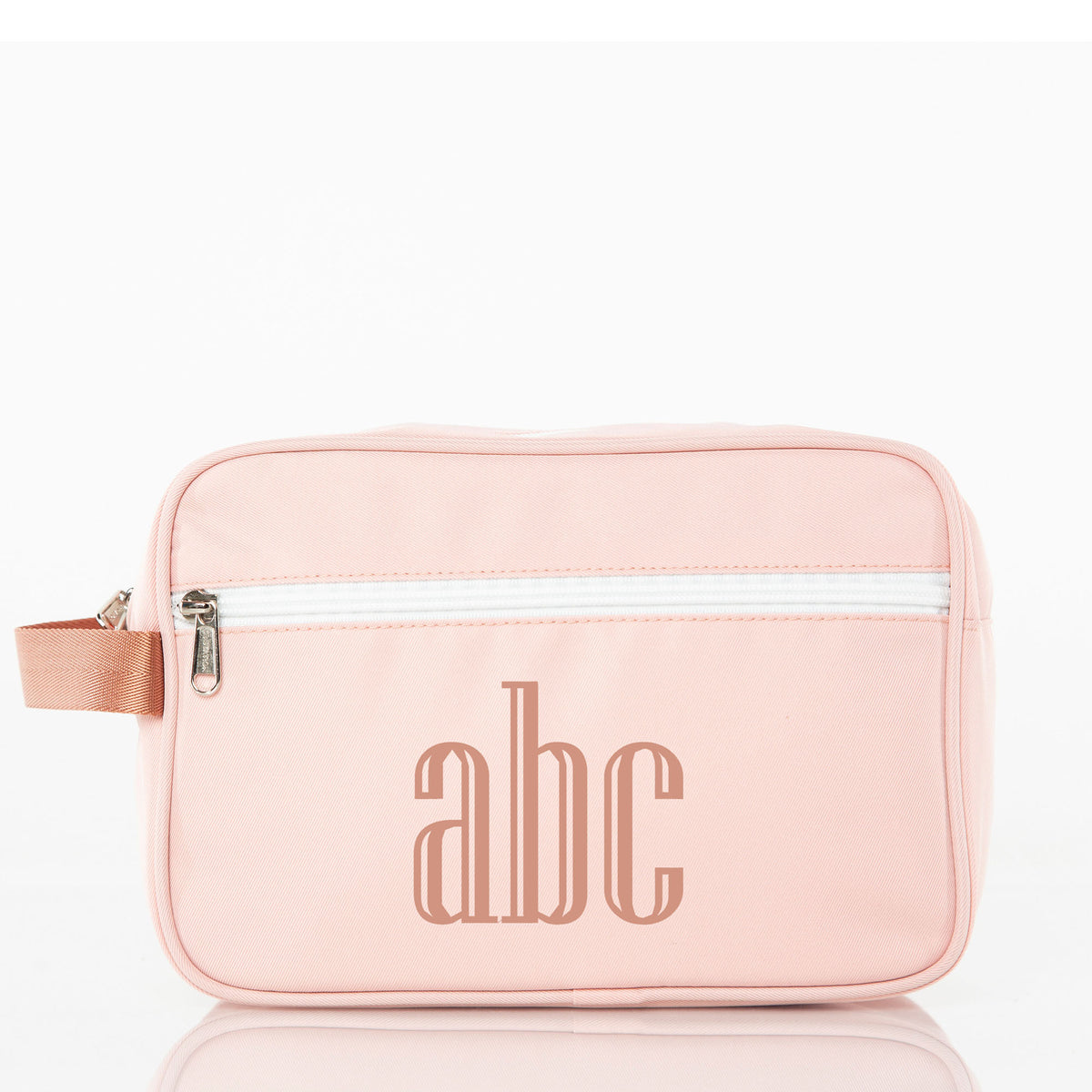 Personalized Motion Travel Kit for Organized Toiletries, Blush personalized front
