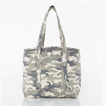 Personalized Large Lunch Cooler for Fresh Lunches, Modern Camo personalized front
