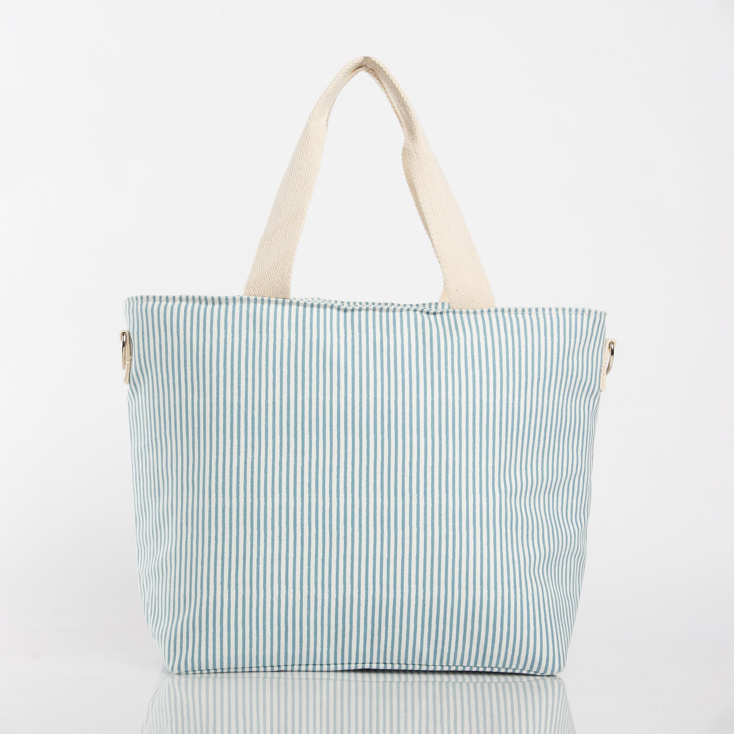 Personalized Stripes Cooler Tote for Picnic Days, Clear Sky alternate view 1