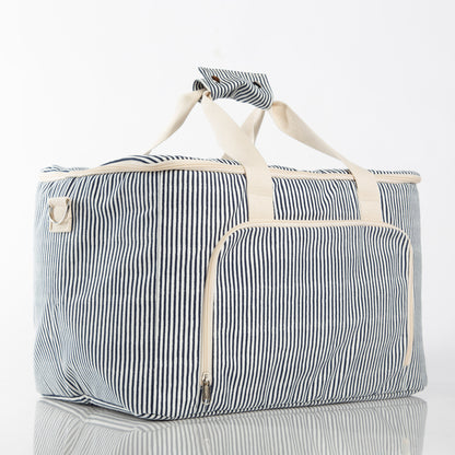 Personalized Stripes Box Cooler for Fresh Lunches, Navy alternate view 3