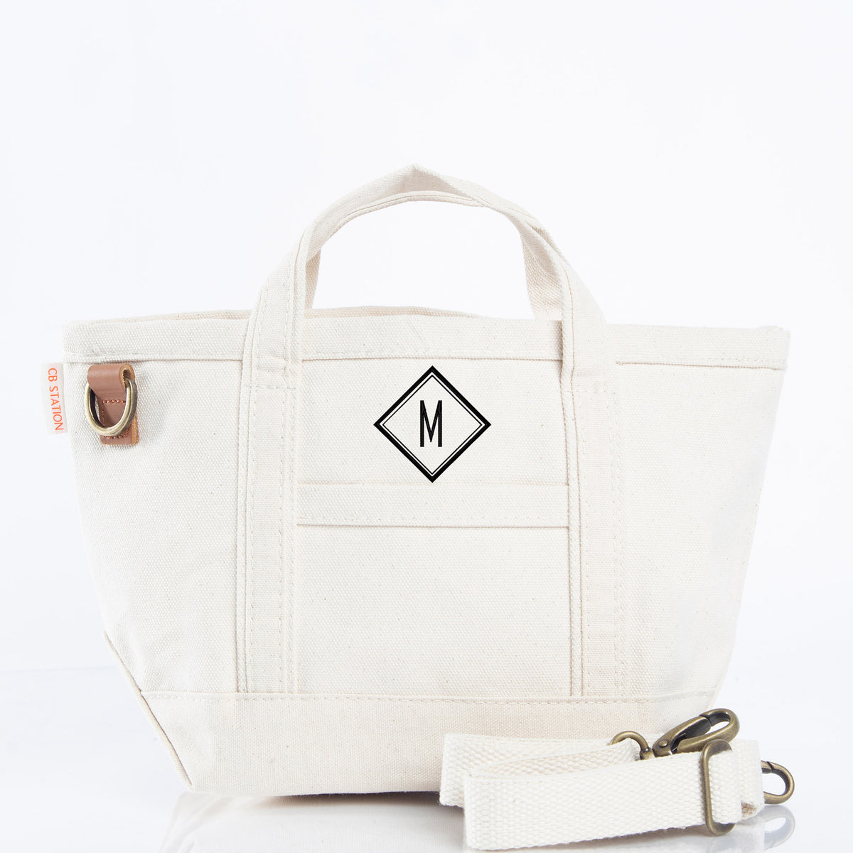 Personalized Crossbody Classic Tote for Carefree Outings, Natural personalized front