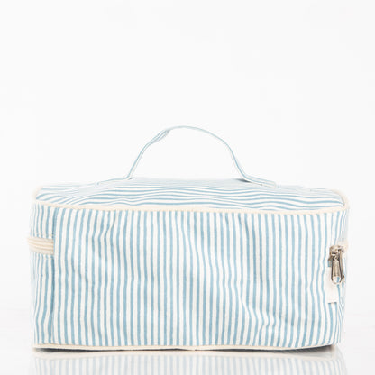 Personalized Stripes Train Case for Pretty Keepsakes, Clear Sky alternate view 1