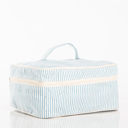Personalized Stripes Train Case for Pretty Keepsakes, Clear Sky alternate view 3