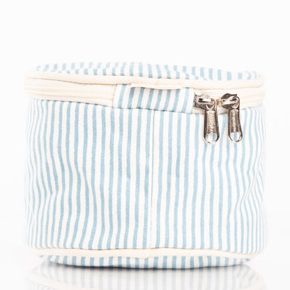 Personalized Stripes Circle Case for Pretty Keepsakes, Clear Sky alternate view 1
