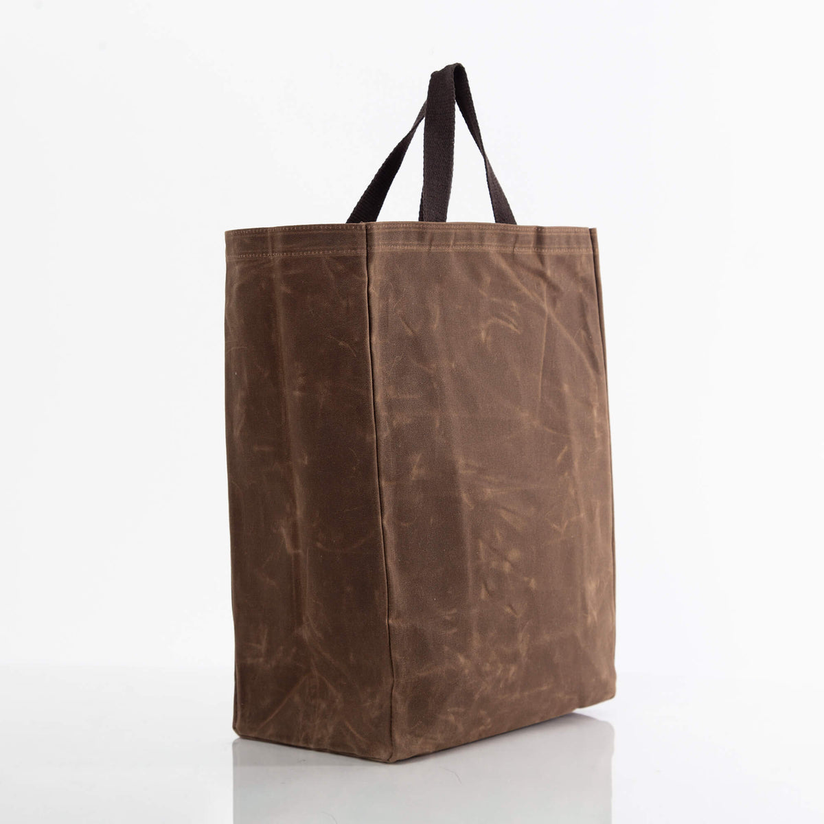 Personalized Waxed Canvas Market Tote for Fresh Finds, Khaki alternate view 2