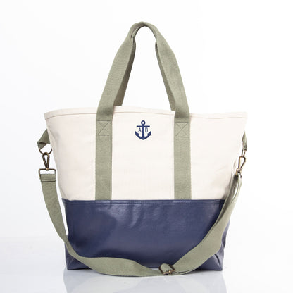 Personalized Adventure Tote for Everyday Adventures, Navy personalized front