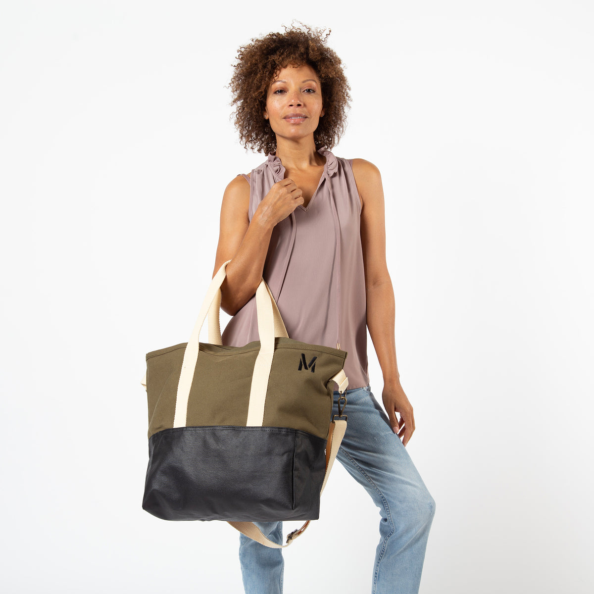 Personalized Adventure Tote for Everyday Adventures, Black & Emerald alternate view 3