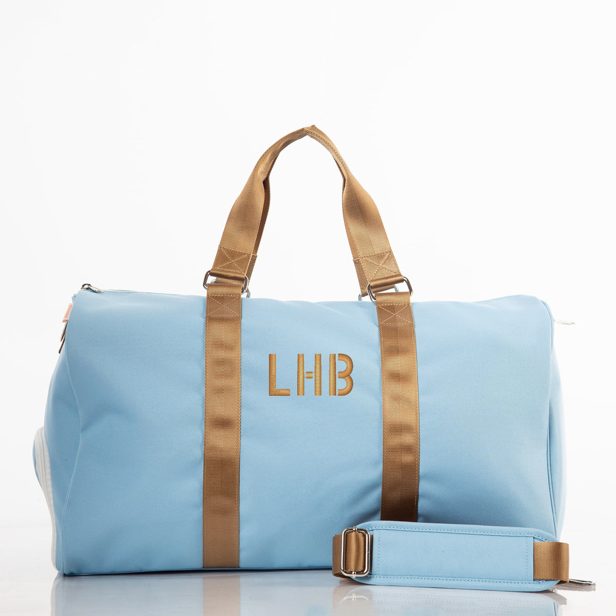 Personalized Motion Weekender Bag for Short Getaways, Skyblue personalized front