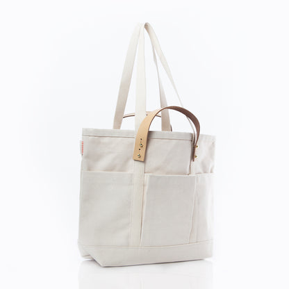 Personalized CanvasCraft Leather Tote for Everyday Carry, Natural alternate view 3
