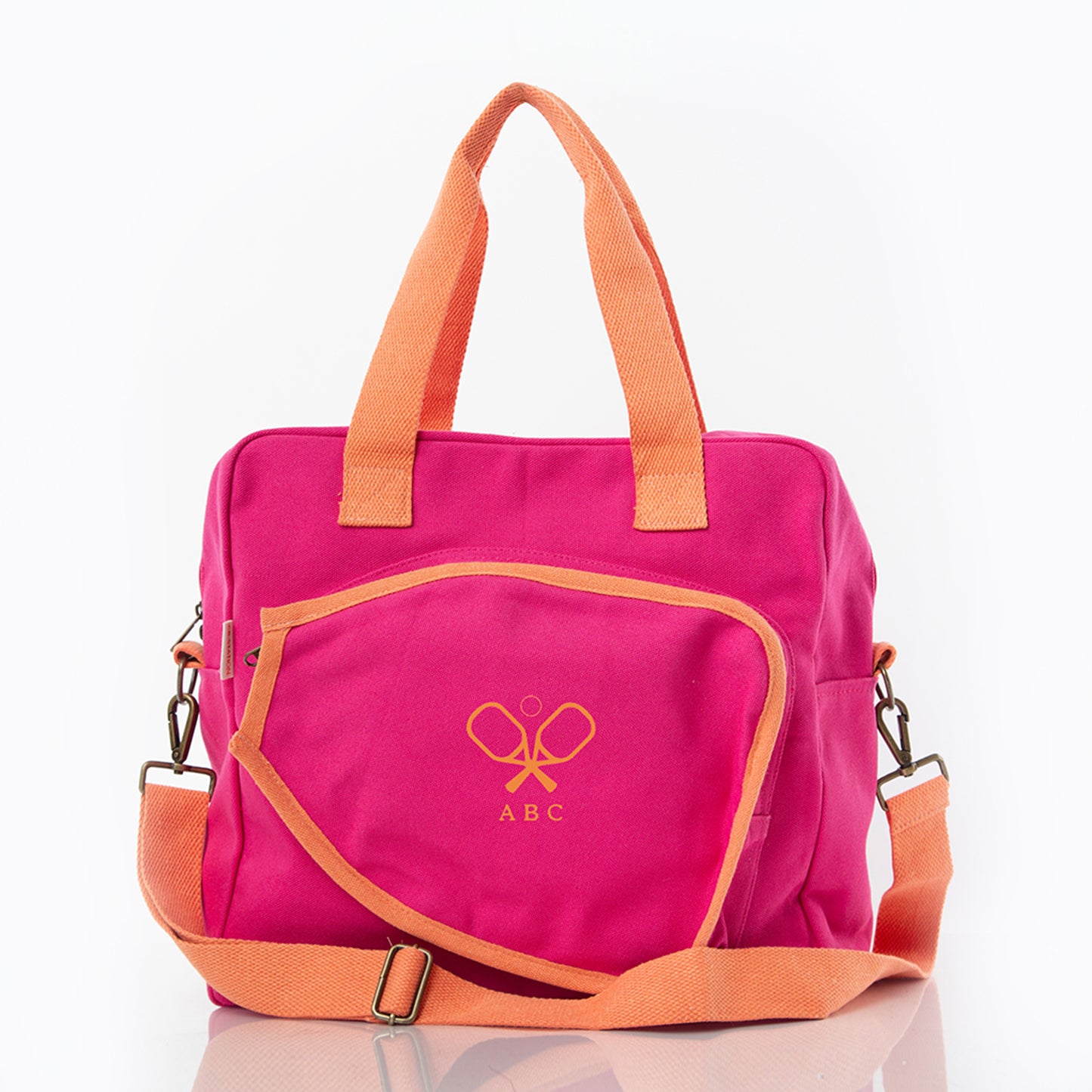 Personalized Pickleball Bag for Game Day, Hot Pink personalized front