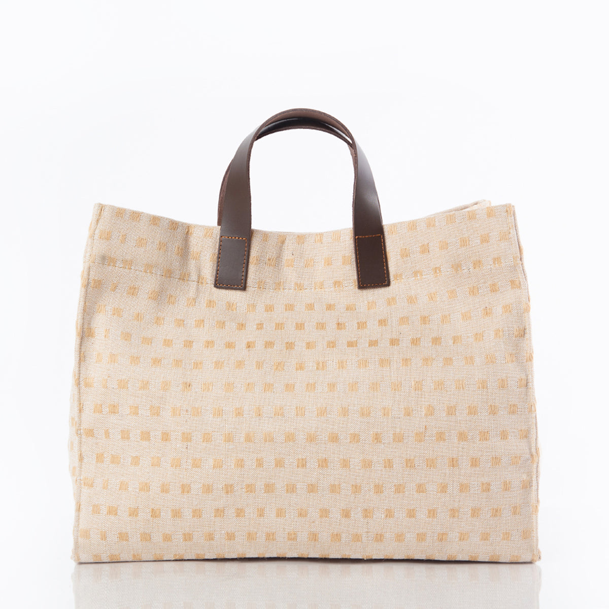 Personalized Jute & Leather Satchel for Everyday Elegance, Jute alternate view 1