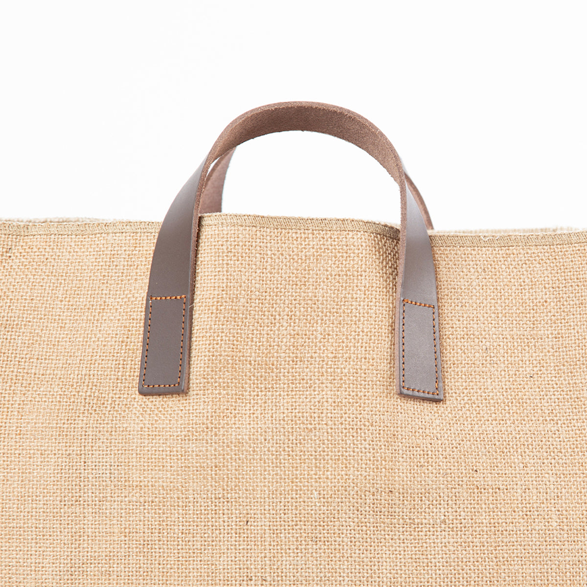 Personalized Natural Fiber & Leather Tote for Everyday Carry, Jute alternate view 4