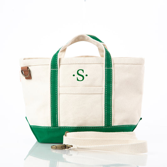 Personalized Crossbody Classic Tote for Carefree Outings, Emerald personalized front
