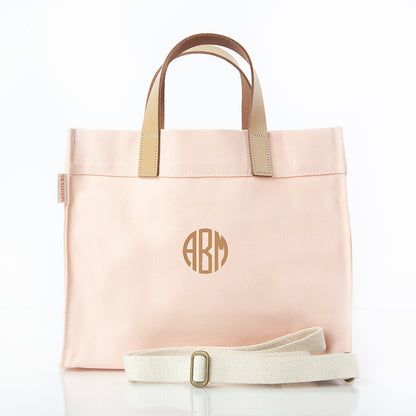 Personalized Mini Advantage Tote Bag for Everyday Carry, Powder Pink personalized front