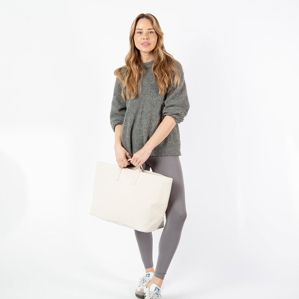 Personalized Farmers Tote for Everyday Carry, Natural alternate view 3