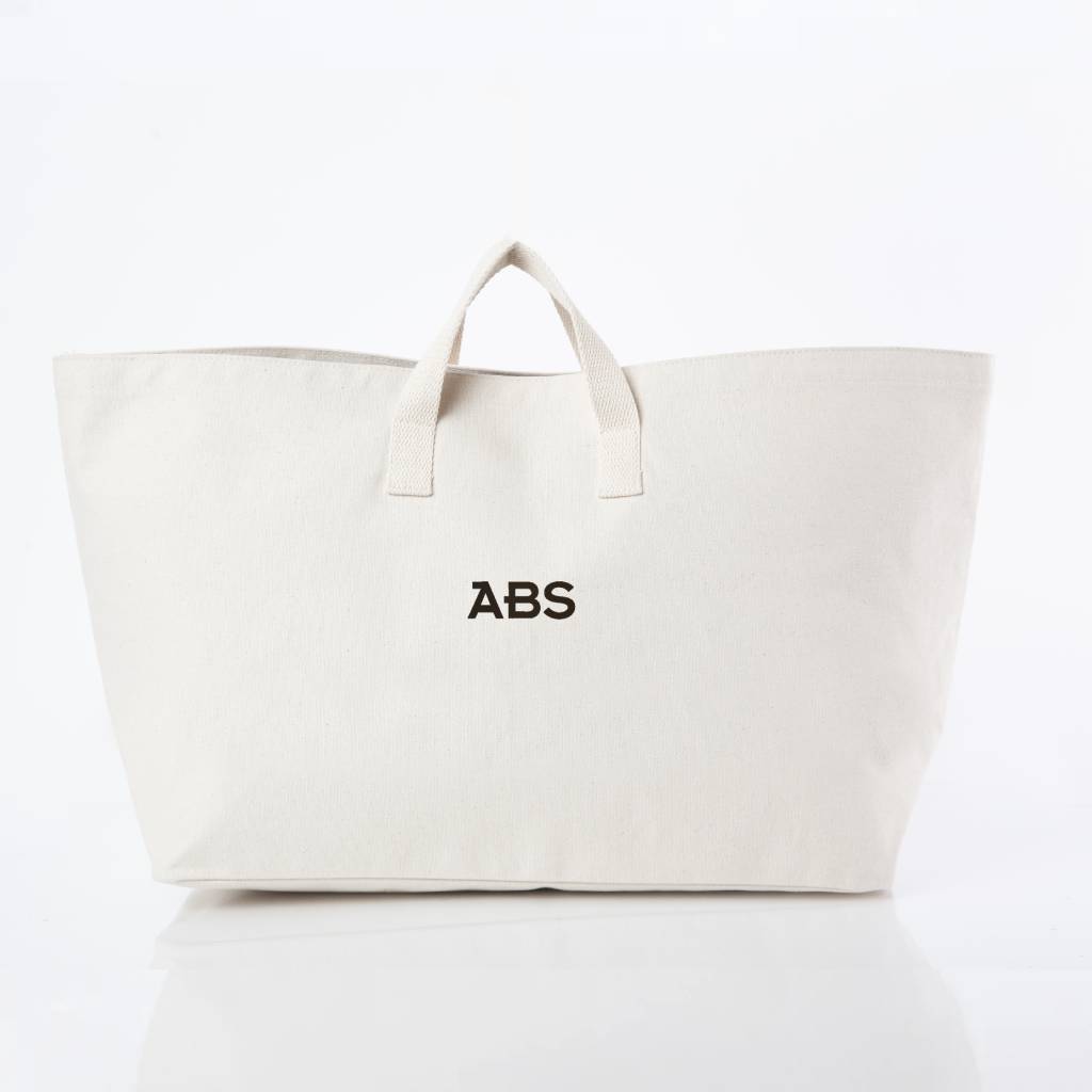 Personalized Farmers Tote for Everyday Carry, Natural personalized front