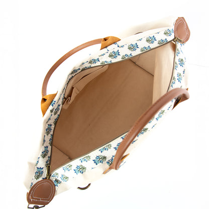Personalized Block Print Weekender Bag for Short Getaways, Aqua alternate view 2