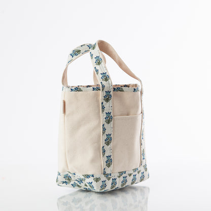 Personalized Block Print Handy Open Tote for Everyday Carry, Aqua alternate view 2
