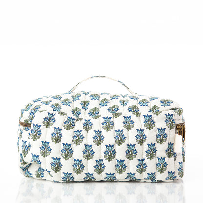 Personalized Block Print Train Case for Pretty Keepsakes, Aqua alternate view 1