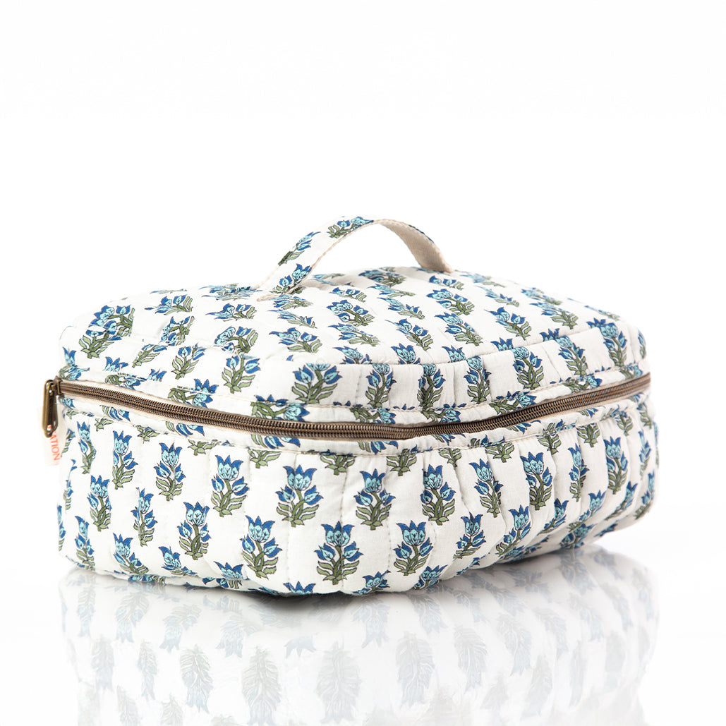 Personalized Block Print Train Case for Pretty Keepsakes, Aqua alternate view 2