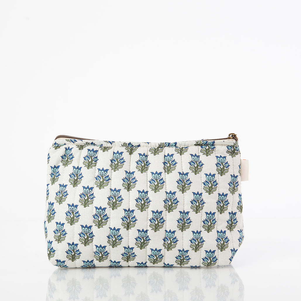 Personalized Block Print Clutch Bag for Date Night, Aqua alternate view 1