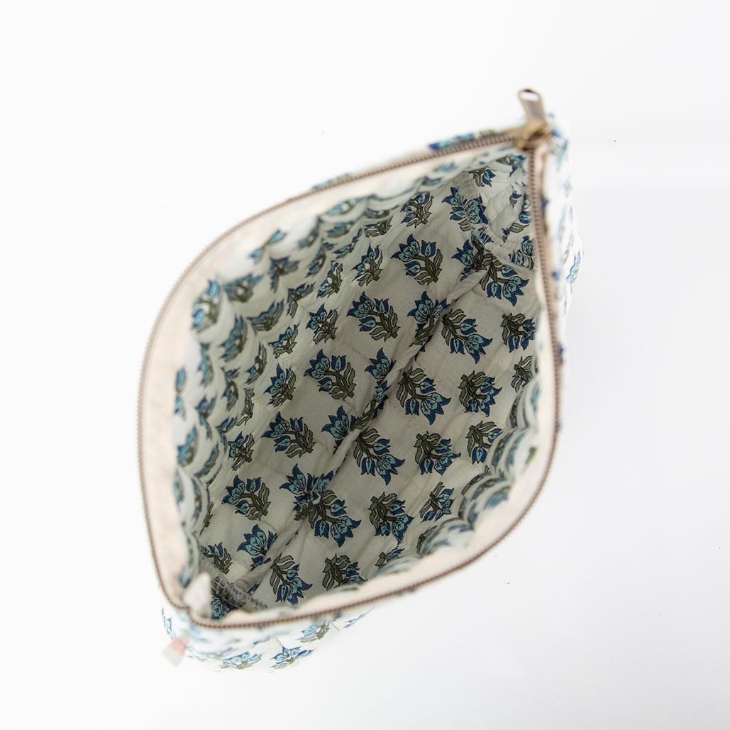 Personalized Block Print Clutch Bag for Date Night, Aqua alternate view 2