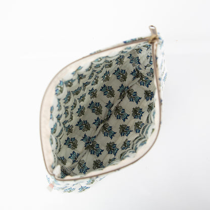 Personalized Block Print Clutch Bag for Date Night, Aqua alternate view 2