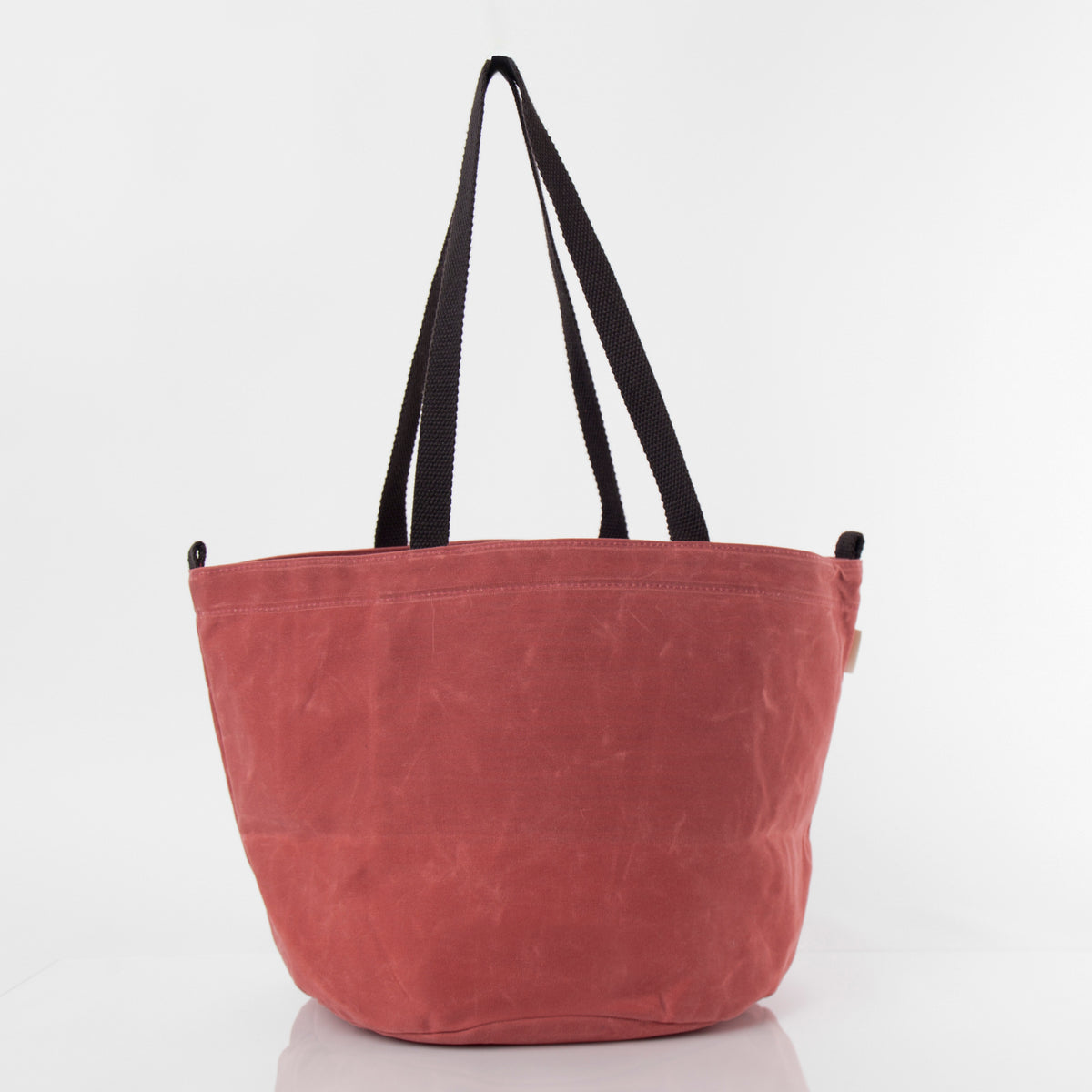 Personalized Waxed Industrial Tote for Everyday Carry, Nautical Red alternate view 1