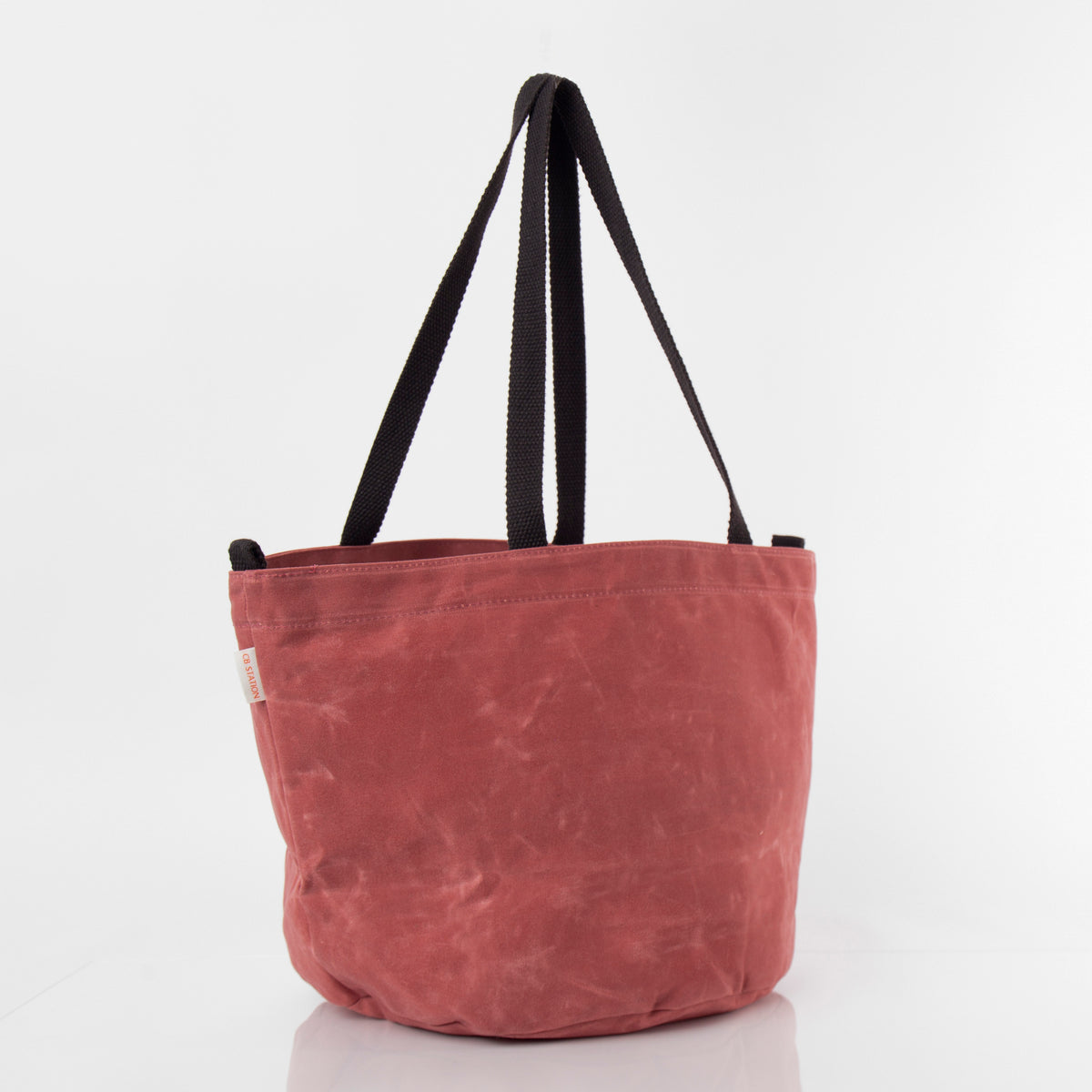 Personalized Waxed Industrial Tote for Everyday Carry, Nautical Red alternate view 3