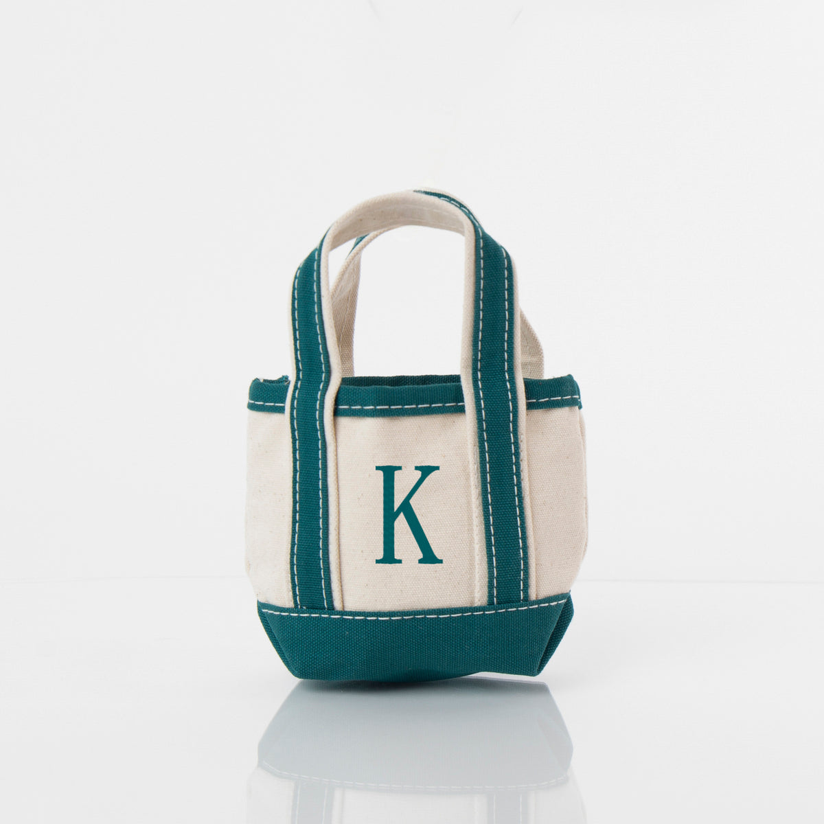Personalized Mini Classic Tote for Everyday Carry, Teal personalized front