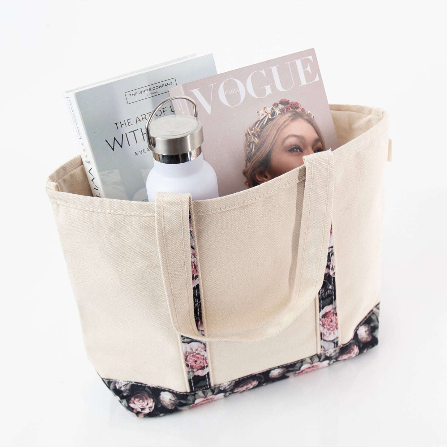 Personalized Vintage Rose Classic Tote for Everyday Carry, Vintage Rose alternate view 2