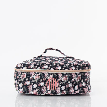 Personalized Vintage Rose Train Case for Pretty Keepsakes, Vintage Rose personalized front