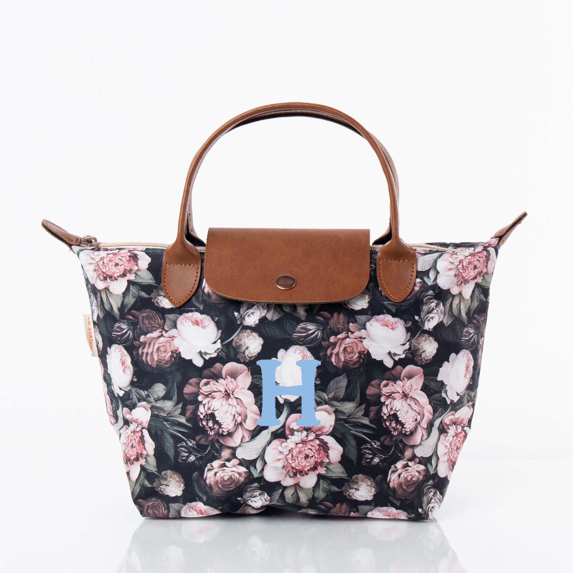 Personalized Vintage Rose City Tote for Everyday Carry, Vintage Rose personalized front