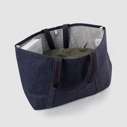 Personalized Heritage Denim Tote for Everyday Carry, Dark Denim alternate view 2