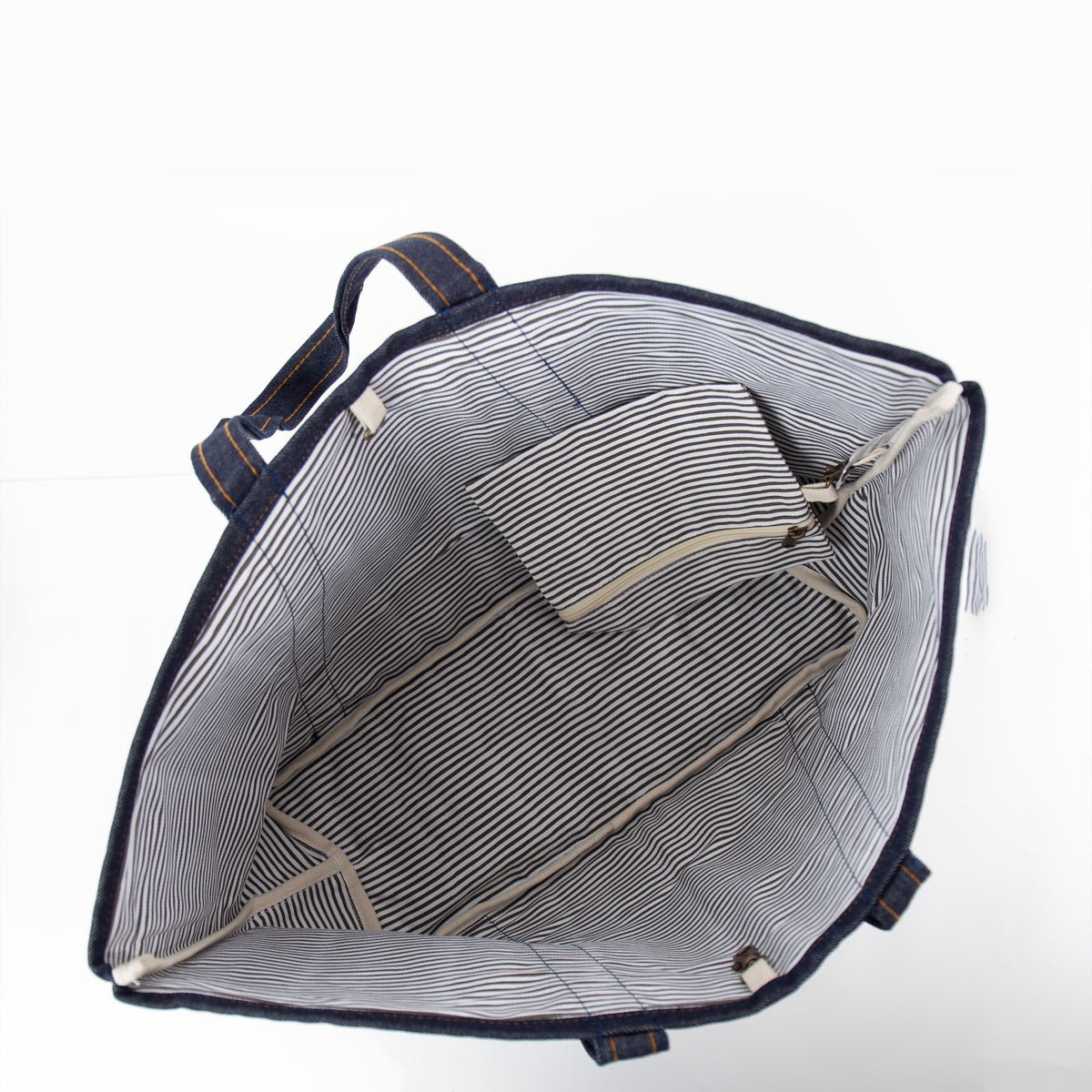 Personalized Heritage Denim Tote for Everyday Carry, Dark Denim alternate view 3