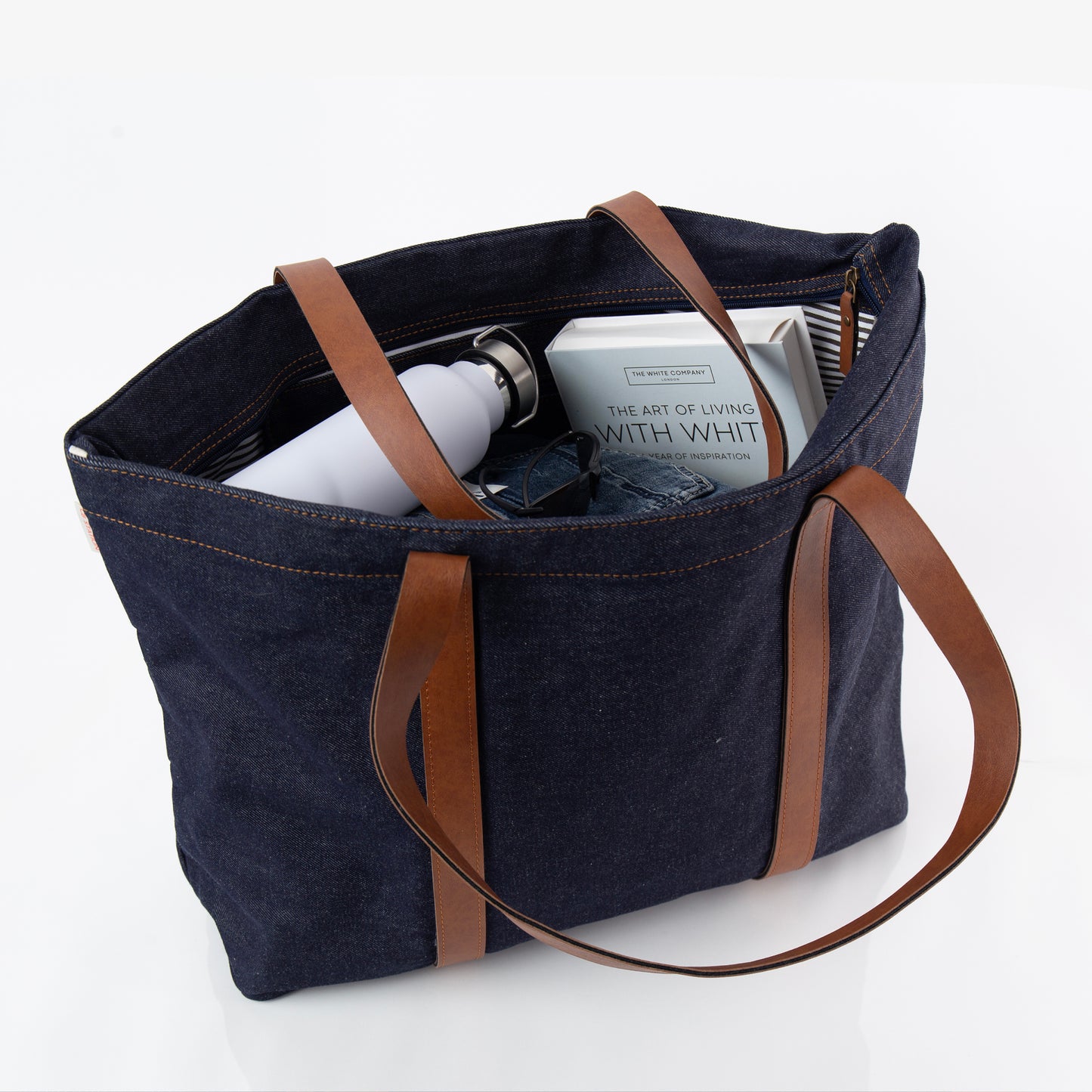Personalized Heritage Denim Weekender Bag for Short Getaways, Dark Denim alternate view 2