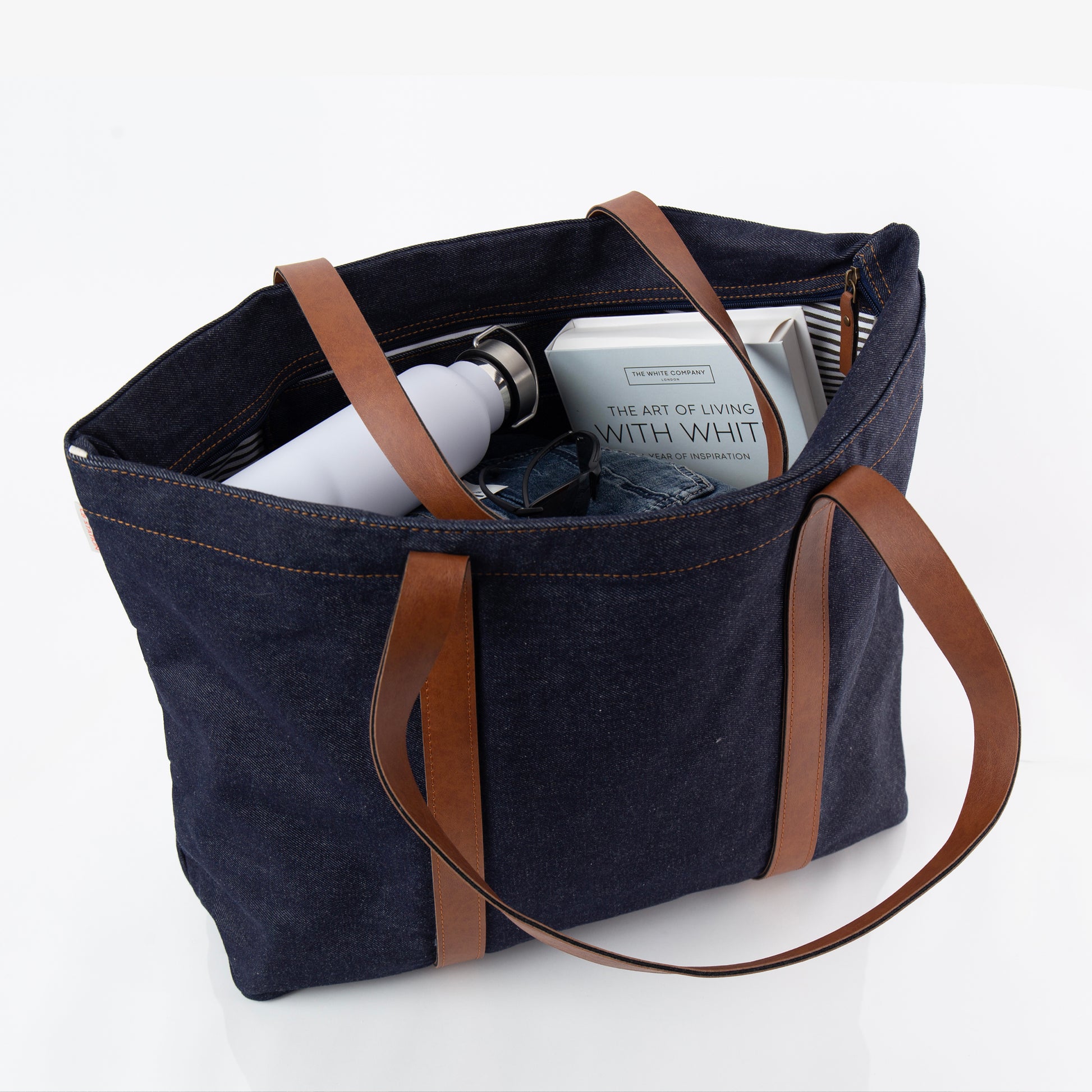 Personalized Heritage Denim Weekender Bag for Short Getaways, Dark Denim alternate view 2