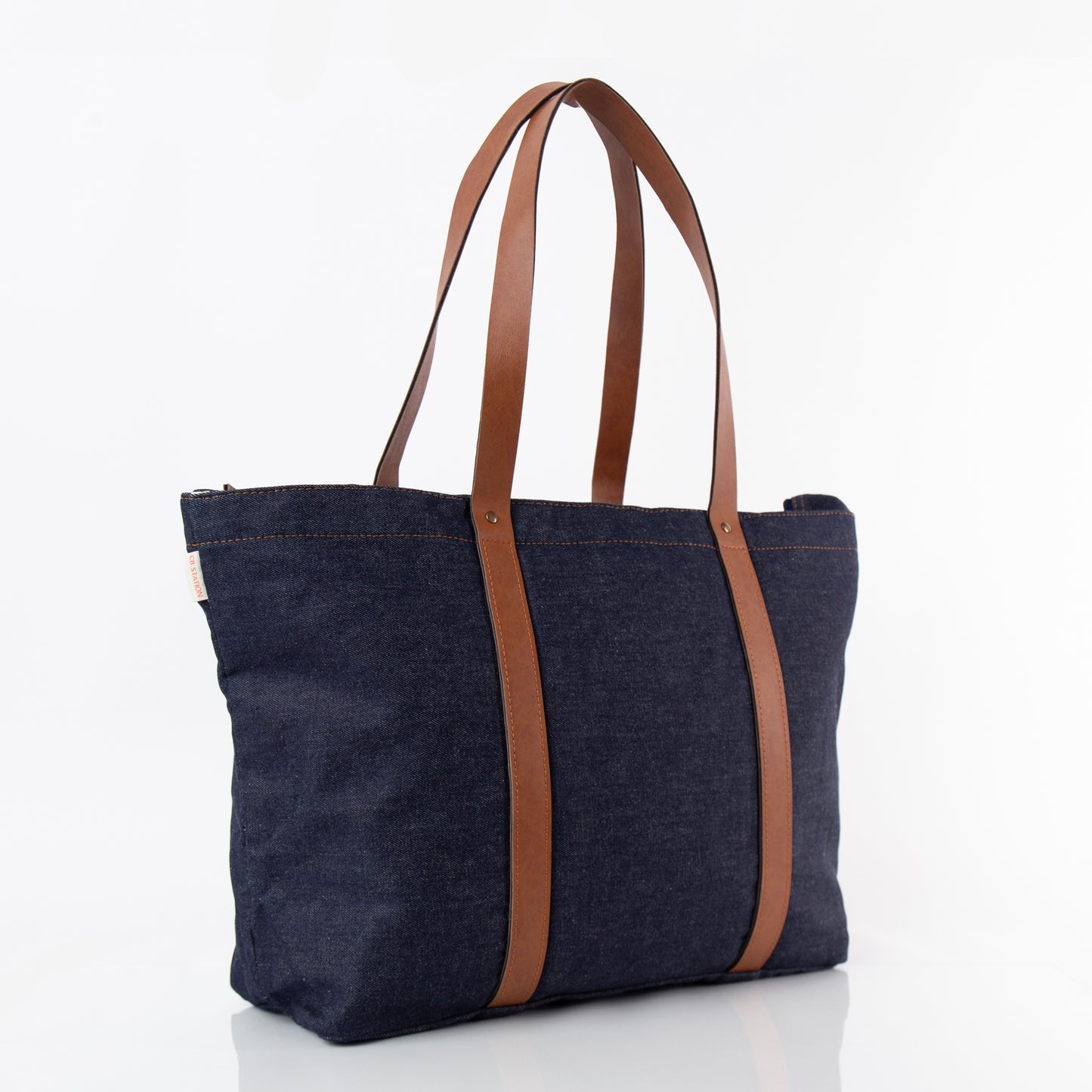 Personalized Heritage Denim Weekender Bag for Short Getaways, Dark Denim alternate view 3