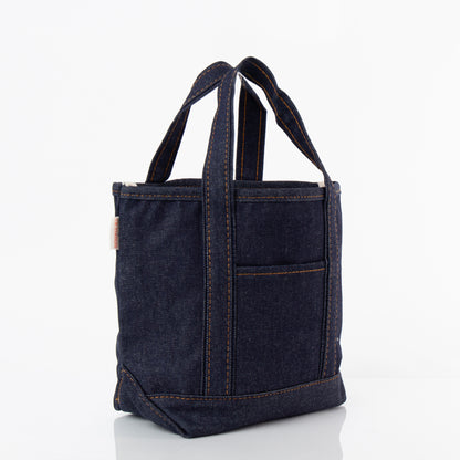 Personalized Heritage Denim Open Top Tote for Everyday Carry, Dark Denim alternate view 2
