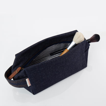 Personalized Heritage Denim Dopp Kit for Grooming Gear, Dark Denim alternate view 2