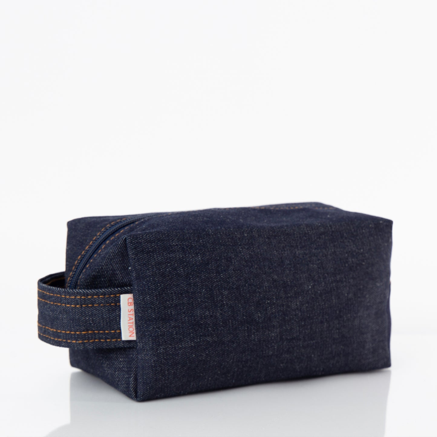 Personalized Heritage Denim Dopp Kit for Grooming Gear, Dark Denim alternate view 3