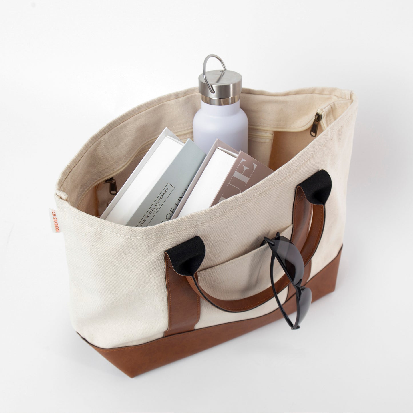 Personalized The Kind Leather Tote for Everyday Carry, Natural alternate view 2