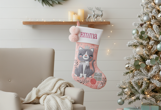 Personalized Cat stocking by Stephen Joseph