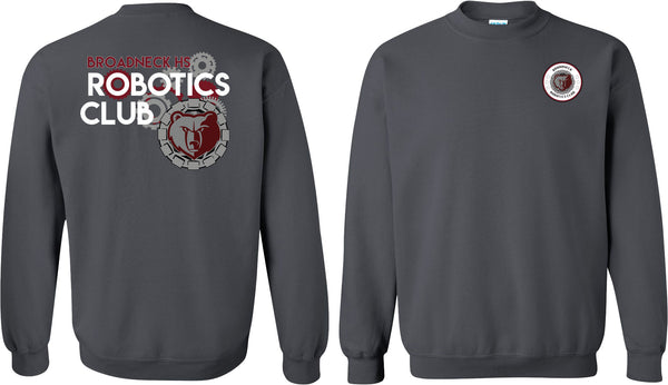 Broadneck HS Robotics Club Charcoal Crewneck Sweatshirt