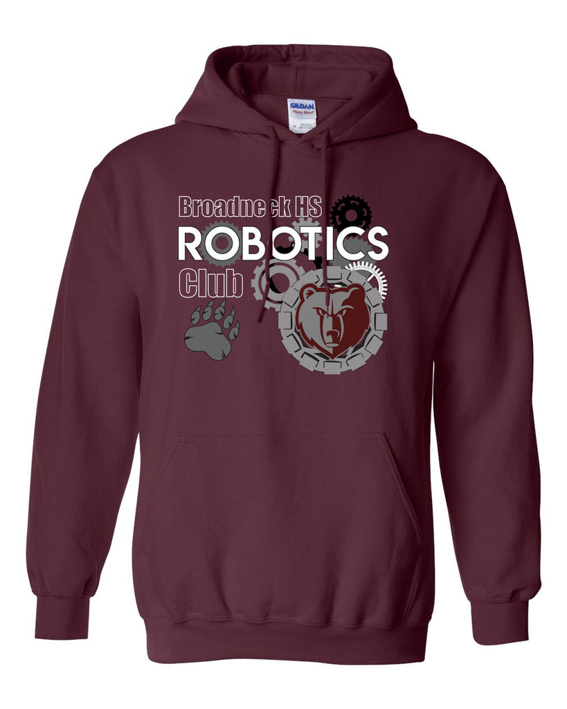 Broadneck HS Robotics Club Maroon Hooded Sweatshirt