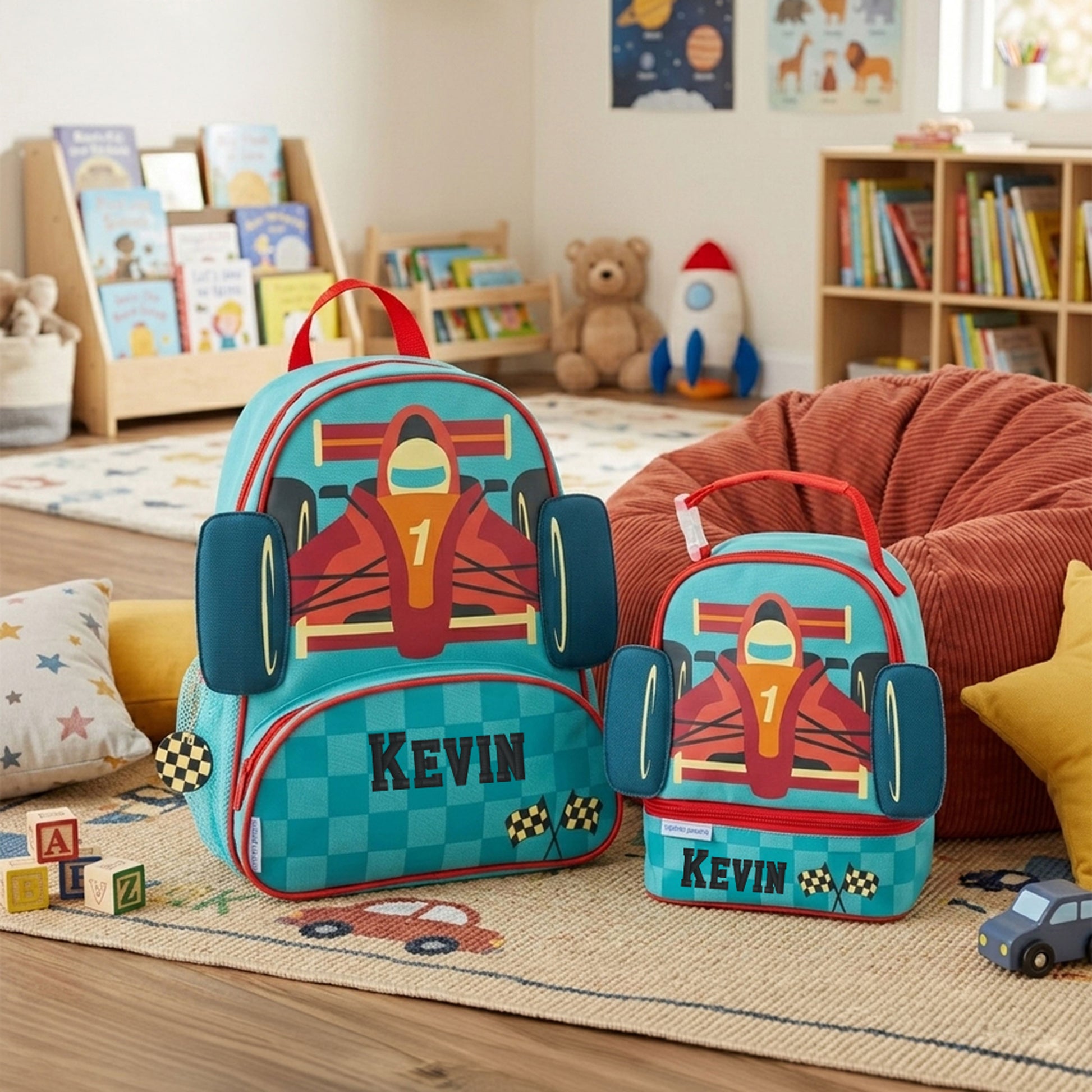 Personalized Racecar Backpack Set, Stephen Joseph | NautiTown