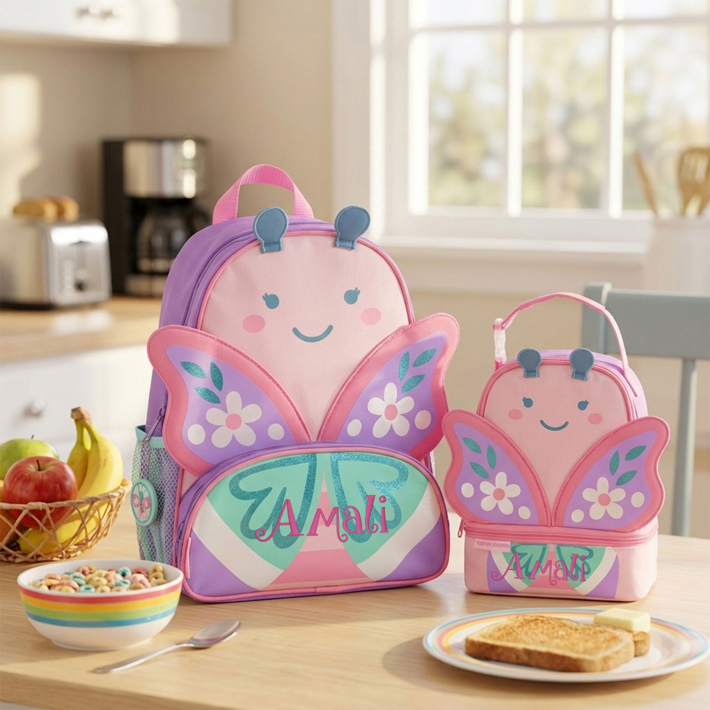 Personalized Butterfly Backpack Set, Stephen Joseph | NautiTown