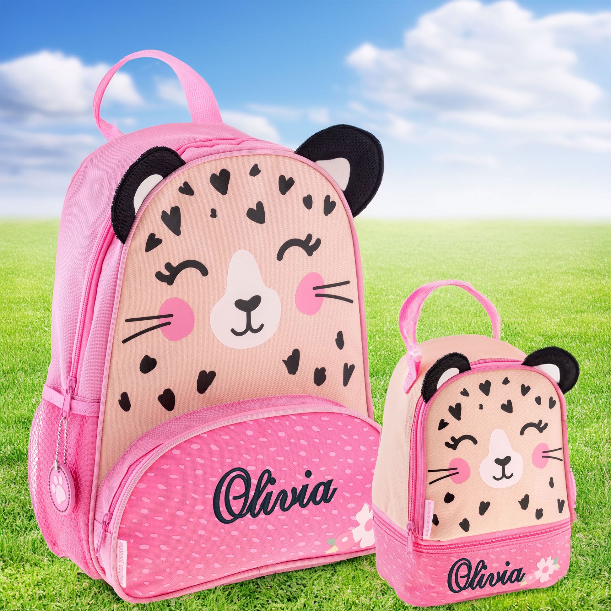 Personalized Leopard Backpack Set, Stephen Joseph | NautiTown